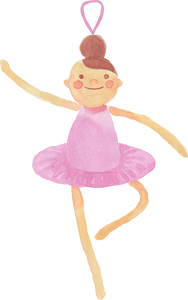 Watercolor Christmas Ballerina Toy Ornament